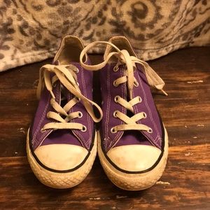 Girls purple converse size 2